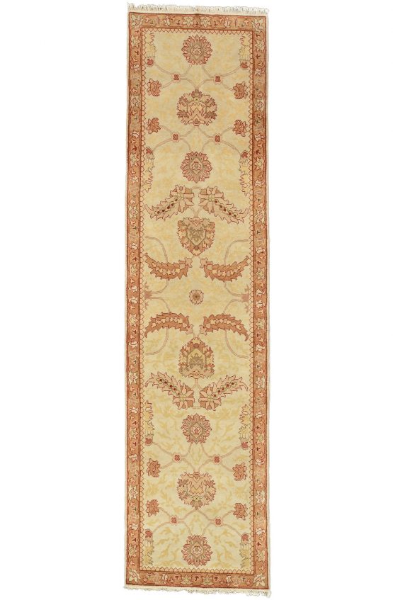 Sultanabad Runner 2'11'' x 12' Beige Wool Vintage Traditional Hand-Knotted Rug