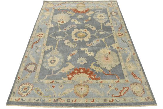 Anatolia Rug 8' x 10'1'' Gray Wool Modern Hand-Knotted Oriental Carpet