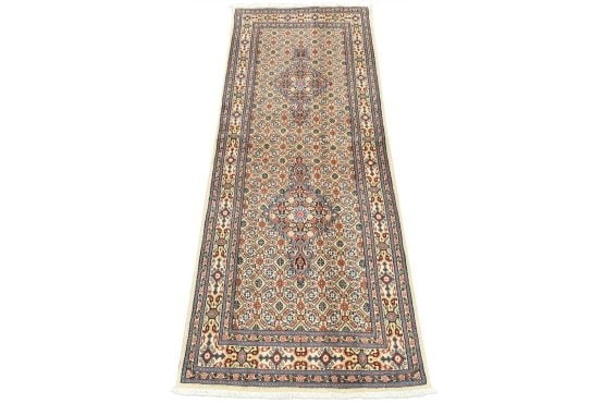 Fine Mood Runner 2'7'' x 6'5'' Ivory Wool Traditional Hand-Knotted Oriental Rug