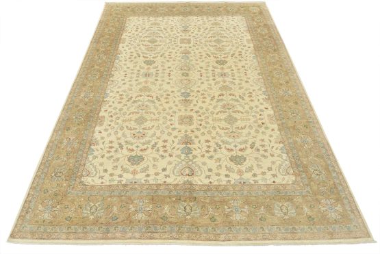 Afghan Ziegler Khorjin Ariana Carpet 160x210 Hand Knotted Brown Floral Orient 