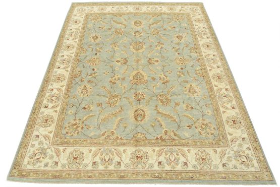 Ziegler Rug 8'1'' x 10' Blue Wool Traditional Hand-Knotted Oriental Carpet