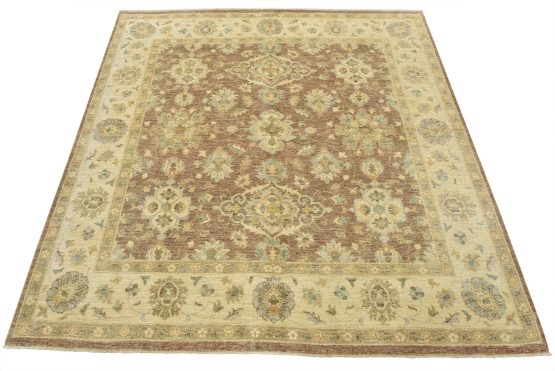 Ziegler Rug 8'3'' x 8'5'' Brown Wool Traditional Hand-Knotted Oriental Carpet