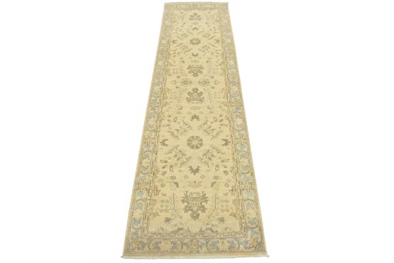 Ziegler Runner 2'7'' x 8'10'' Beige Wool Traditional Hand-Knotted Oriental Rug