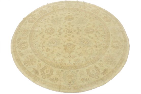 Ziegler Rug 10'4'' x 10'3'' Beige Wool Traditional Hand-Knotted Oriental Carpet