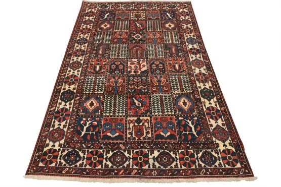 Bakhtiari Rug 7'2'' x 10'1'' Multicolor Wool Semi-Antique Hand-Knotted Carpet