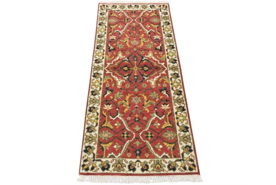 Heriz Runner 2'7'' x 5'10'' Red Wool Traditional Hand-Knotted Oriental Rug