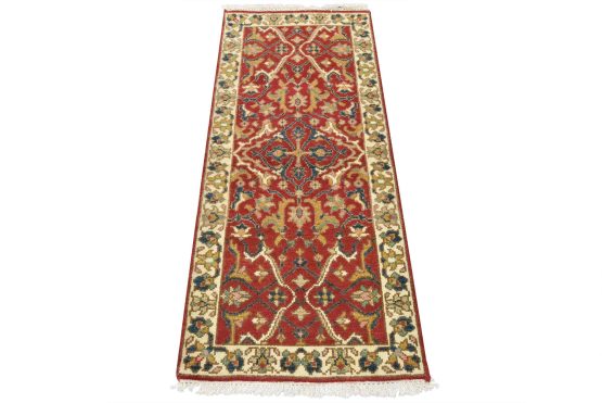 Heriz Runner 2'6'' x 5'9'' Red Wool Traditional Hand-Knotted Oriental Rug