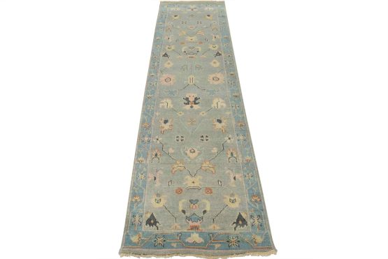Anatolia Runner 2'11'' x 10'1'' Gray Wool Modern Hand-Knotted Oriental Rug