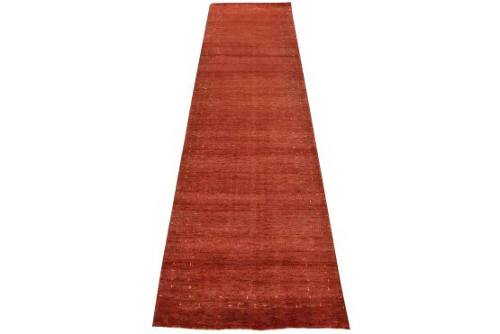 Gabbeh Runner 2'10'' x 9'11'' Red Wool Contemporary Hand-Knotted Oriental Rug