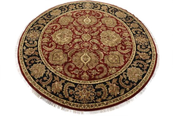 Agra Rug 10' x 10'1'' Red Wool Traditional Hand-Knotted Oriental Carpet