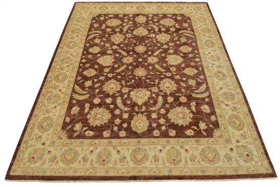 Ziegler Rug 8'2'' x 10'1'' Brown Wool Traditional Hand-Knotted Oriental Carpet