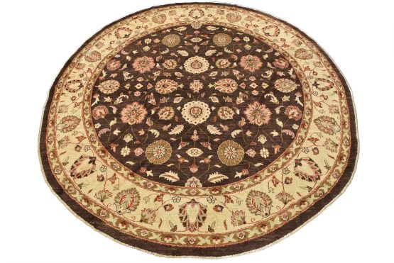 Ziegler Rug 9'8'' x 9'11'' Brown Wool Traditional Hand-Knotted Oriental Carpet