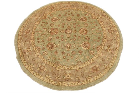 Ziegler Rug 9' x 9'1'' Gray Wool Traditional Hand-Knotted Oriental Carpet