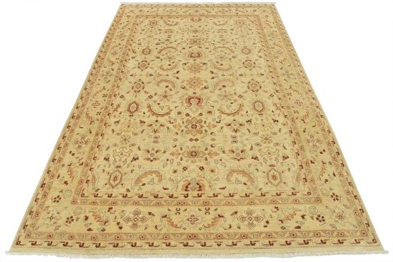Ziegler Rug 8'11'' x 12'7'' Beige Wool Traditional Hand-Knotted Oriental Carpet