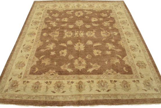 Ziegler Rug 8'1'' x 8'1'' Brown Wool Traditional Hand-Knotted Oriental Carpet