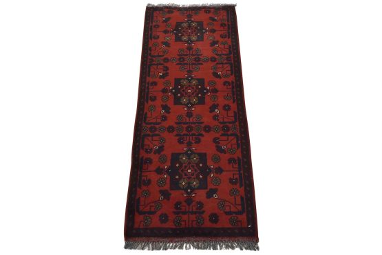 Turkmen Runner 1'11'' x 4'10'' Red Wool Tribal Hand-Knotted Oriental Rug