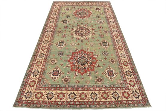 Kazak Rug 9'11'' x 15'10'' Blue Wool Traditional Hand-Knotted Oriental Carpet