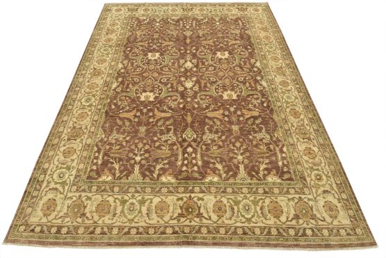 Ziegler Rug 9'1'' x 11'9'' Brown Wool Traditional Hand-Knotted Oriental Carpet