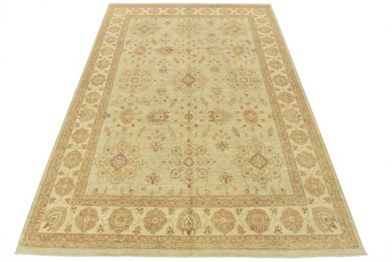 Ziegler Rug 10' x 14'1'' Blue Wool Traditional Hand-Knotted Oriental Carpet