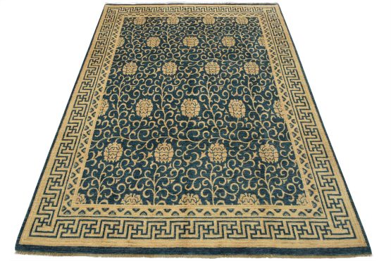 Ziegler Rug 8'1'' x 10'4'' Blue Wool Traditional Hand-Knotted Oriental Carpet