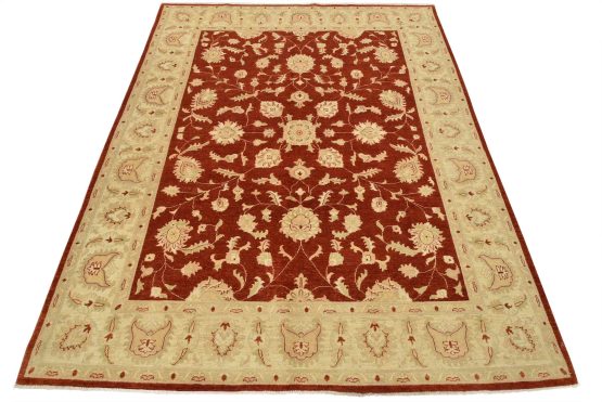 Ziegler Rug 8'1'' x 9'11'' Red Wool Traditional Hand-Knotted Oriental Carpet