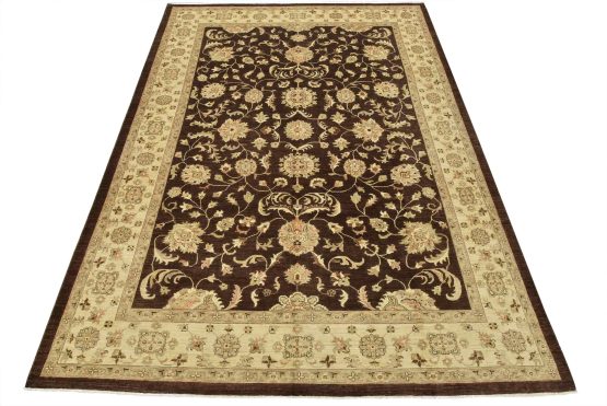 Ziegler Rug 10'1'' x 13'3'' Brown Wool Traditional Hand-Knotted Oriental Carpet