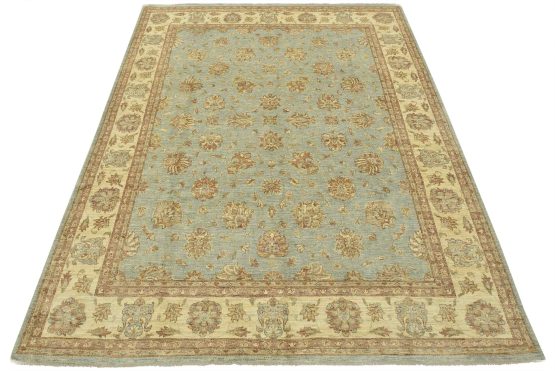 Ziegler Rug 8'2'' x 10'2'' Blue Wool Traditional Hand-Knotted Oriental Carpet