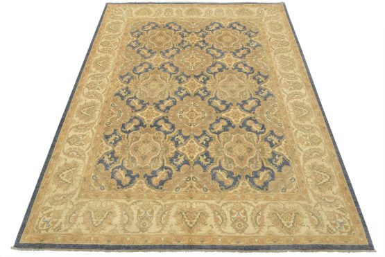 Ziegler Rug 8'3'' x 10'2'' Blue Wool Traditional Hand-Knotted Oriental Carpet