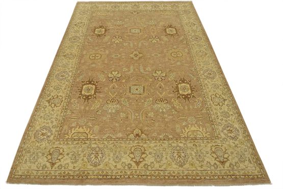 Ziegler Rug 9' x 12'5'' Brown Wool Traditional Hand-Knotted Oriental Carpet