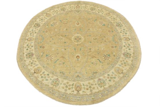 Ziegler Rug 8'2'' x 8'3'' Beige Wool Traditional Hand-Knotted Oriental Carpet