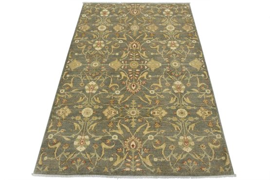 Ziegler Rug 6'2'' x 8'9'' Gray Wool Traditional Hand-Knotted Oriental Carpet
