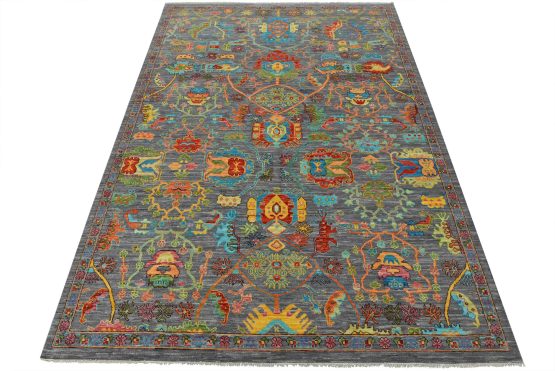 Anatolia Rug 10' x 14'1'' Gray Wool Traditional Hand-Knotted Oriental Carpet