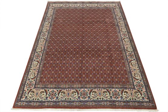 Mood Rug 9'7'' x 12'10'' Red Wool Vintage Traditional Hand-Knotted Carpet