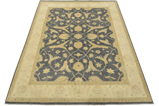 Ziegler Rug 8'3'' x 9'10'' Blue Wool Traditional Hand-Knotted Oriental Carpet