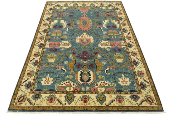 Ziegler Rug 8'3'' x 10'7'' Blue Wool Traditional Hand-Knotted Oriental Carpet