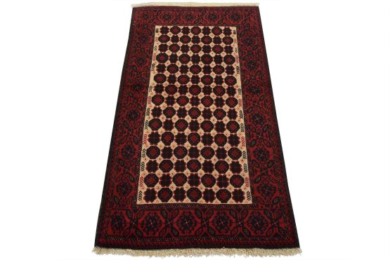 Baloch Rug 2'11'' x 5'2'' Beige Wool Vintage Tribal Hand-Knotted Oriental Carpet