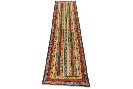 Kazak Runner 2'8'' x 9'2'' Multicolor Wool Hand-Knotted Oriental Rug