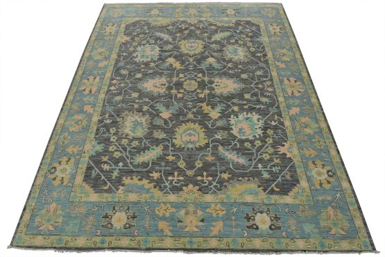 Anatolia Rug 12'1'' x 14'11'' Gray Wool Modern Hand-Knotted Oriental Carpet