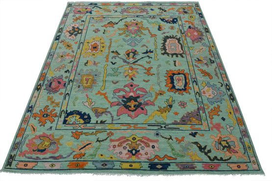 Anatolia Rug 12'3'' x 14'5'' Blue Wool Modern Hand-Knotted Oriental Carpet