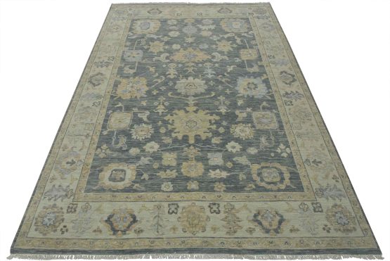 Anatolia Rug 8'11'' x 12'2'' Gray Wool Modern Hand-Knotted Oriental Carpet