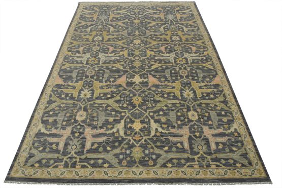 Anatolia Rug 8'11'' x 12' Gray Wool Modern Hand-Knotted Oriental Carpet