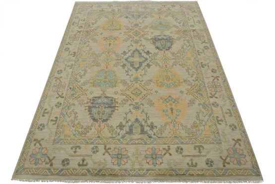 Anatolia Rug 8' x 10'2'' Gray Wool Modern Hand-Knotted Oriental Carpet