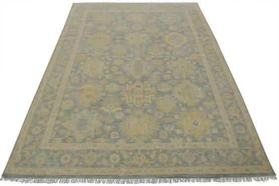 Anatolia Rug 9'3'' x 11'3'' Gray Wool Modern Hand-Knotted Oriental Carpet