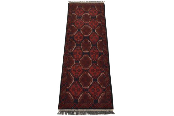 Turkmen Runner 1'9'' x 4'11'' Blue Wool Tribal Hand-Knotted Oriental Rug