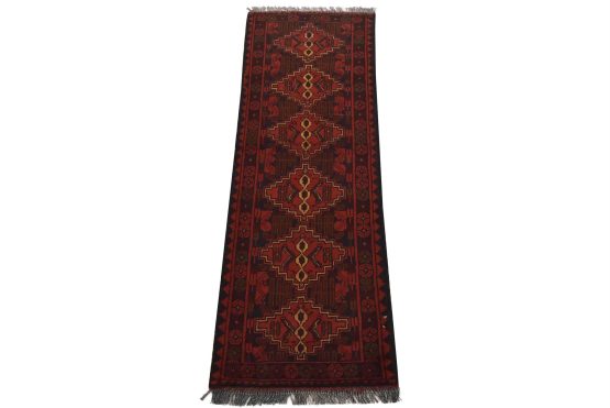 Turkmen Runner 1'8'' x 5' Blue Wool Tribal Hand-Knotted Oriental Rug