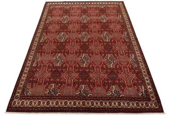 Baloch Rug 10'2'' x 12'11'' Red Wool Vintage Tribal Hand-Knotted Oriental Carpet