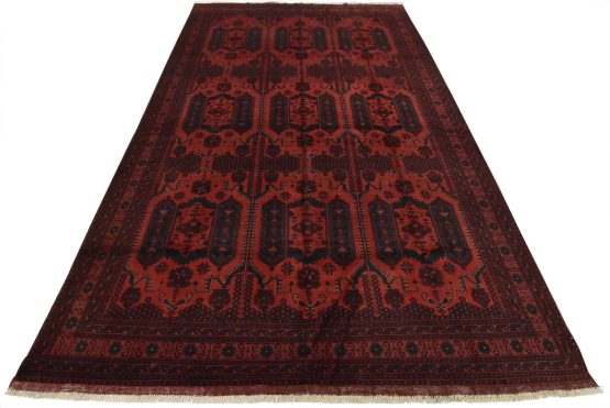 Turkmen Rug 10' x 16'2'' Red Wool Tribal Hand-Knotted Oriental Carpet