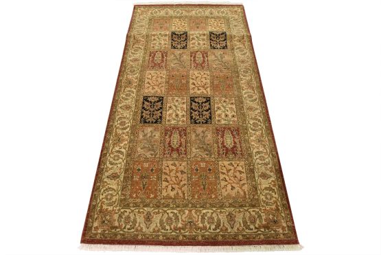 Agra Rug 4' x 7'8'' Multicolor Wool Traditional Hand-Knotted Oriental Carpet