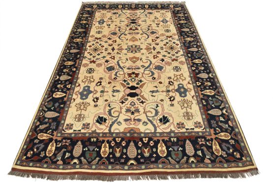 Baloch Rug 9'2'' x 12'8'' Beige Wool Vintage Traditional Hand-Knotted Carpet