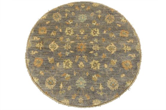 Ziegler Rug 3'1'' x 3'1'' Blue Wool Traditional Hand-Knotted Oriental Carpet